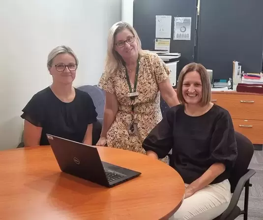 The MOST research team includes (pictured L-R) Sanela Bilic, Project Manager, Gynaecological Cancer Research; Maria Beilin, Project Officer; Issy Black, Clinical Nurse – Gynaecological Oncology Research; as well as lead researcher Professor Paul Cohen and Stephanie Jeffares, Research Officer (not pictured).